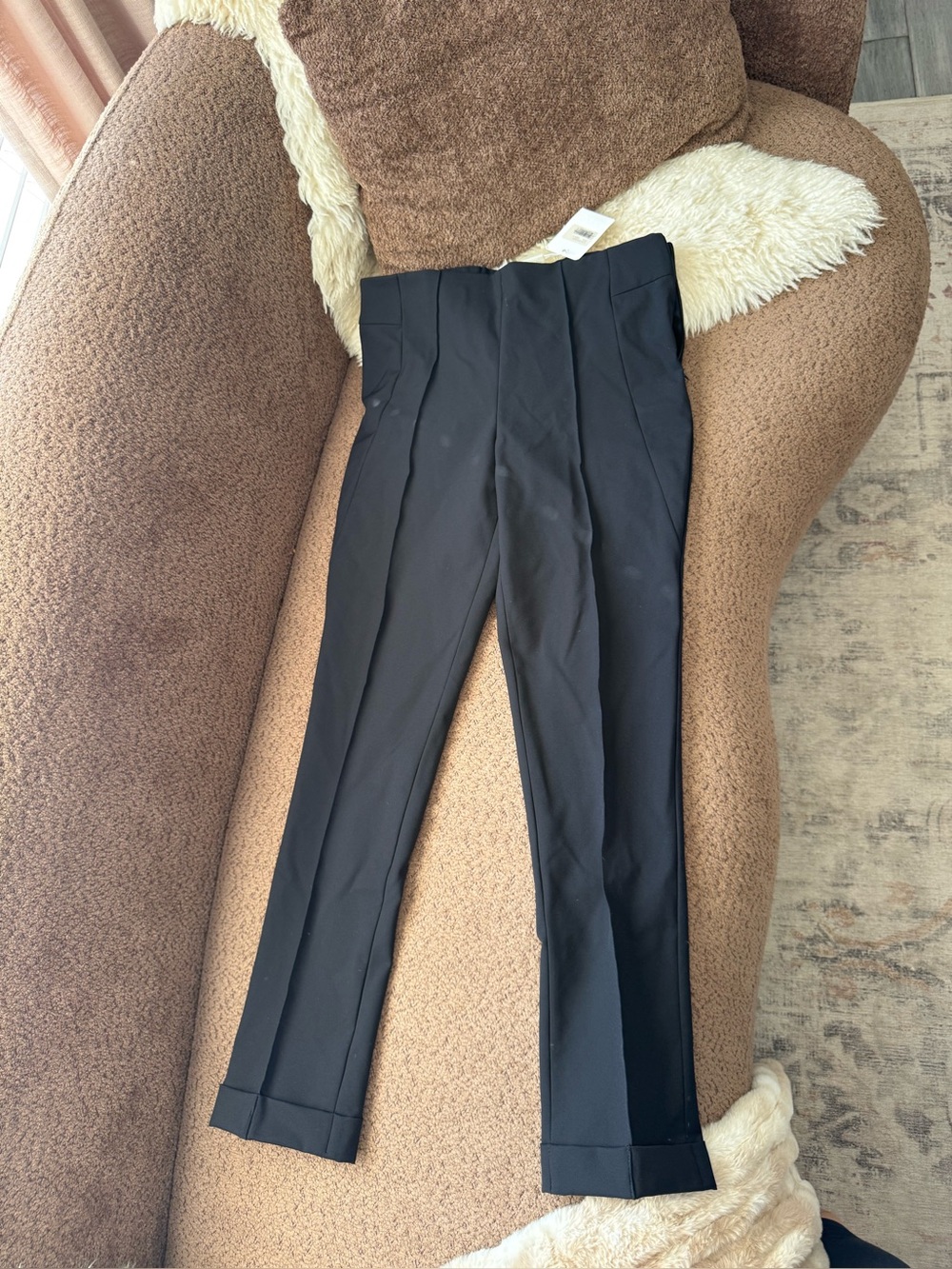 Misook Nia Slim Leg LuxeStretch Ponte Pant, Black